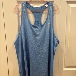 Adidas Women's Striped Blue Racerback Tank